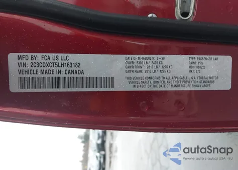 2020 Dodge Charger R/T Rwd из США, поврежденный, VIN 2C3CDXCT5LH163182